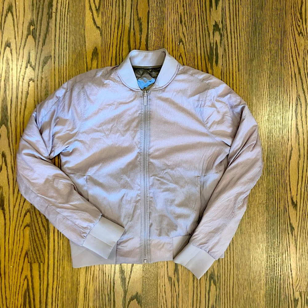 Lululemon Nonstop Bomber Jacket size 6 rose gold